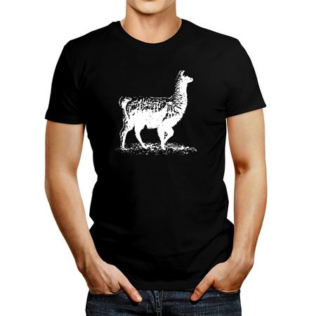 Polo de Hombre Idakoos Llama Sketch Negro Xxxl