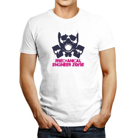 Polo de Hombre Idakoos Mechanical Engineer Zone Gas Mask Blanco Xl