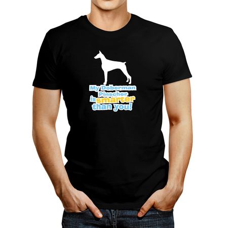 Polo de Hombre Idakoos My Doberman Pinscher Is Smarter Than You ! Negro XL