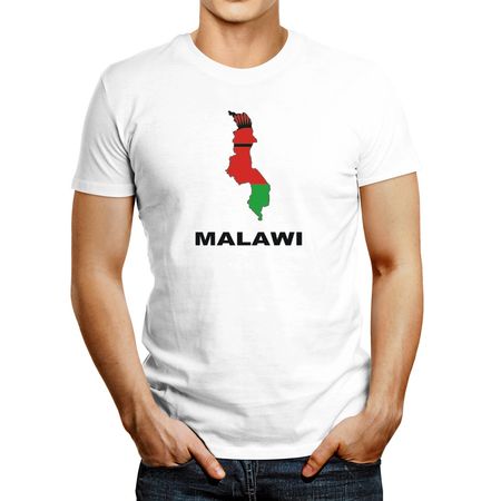 Polo de Hombre Idakoos Malawi Country Map Color Blanco M