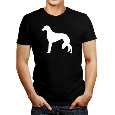 Polo de Hombre Idakoos Saluki Silhouette Negro XXXL