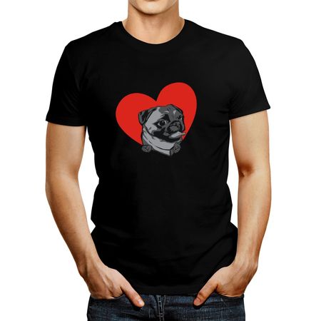 Polo de Hombre Idakoos Pug Lover Negro XL