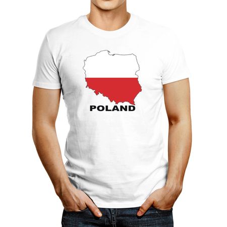 Polo de Hombre Idakoos Polandcountry Map Color Blanco L