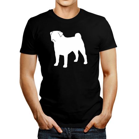 Polo de Hombre Idakoos Pug Silhouette 2 Negro XL