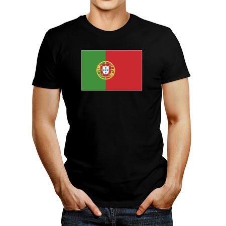 Polo de Hombre Idakoos Portugal Flag 2 Negro XS