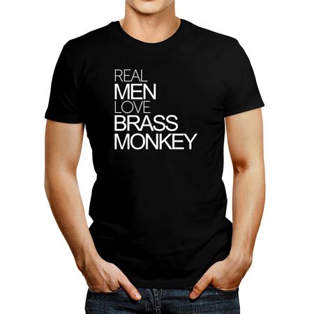 Polo de Hombre Idakoos Real Men Love Brass Monkey Negro XXXL