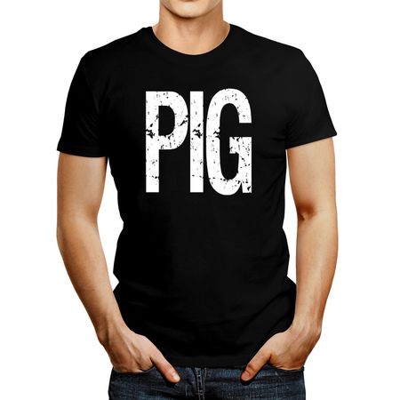 Polo de Hombre Idakoos Pig Old Style Negro XXL