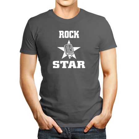 Polo de Hombre Idakoos Rock Star Microphone Plateado XXXL