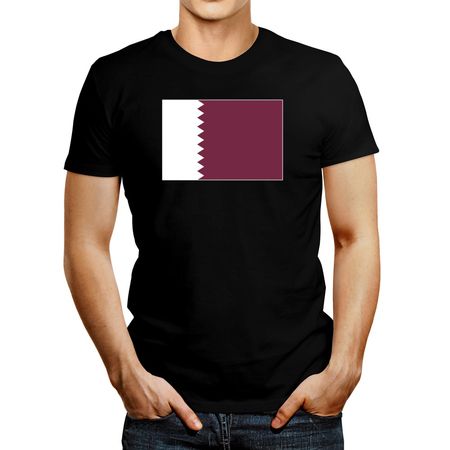 Polo de Hombre Idakoos Qatar Flag Negro L