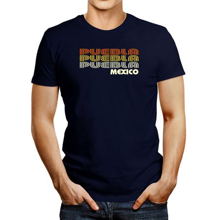 Polo de Hombre Idakoos Retro Color Puebla Azul Marino XXXL