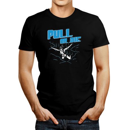 Polo de Hombre Idakoos Pull Or Die Skydiving Negro XL