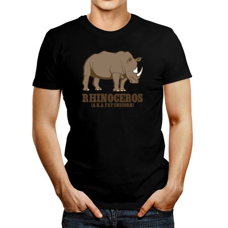 Polo de Hombre Idakoos Rhinoceros Aka Fat Unicorn Negro S