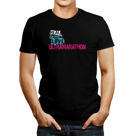 Polo de Hombre Idakoos Real Guys Love Ultramarathon Negro XL