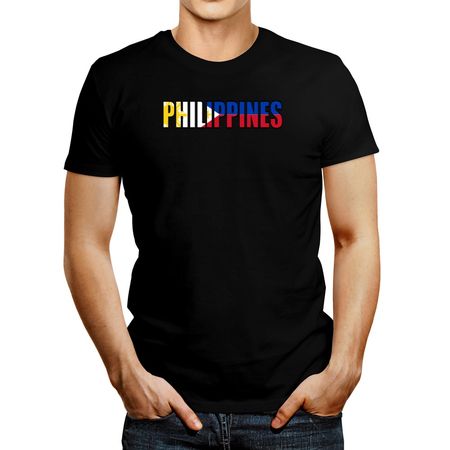 Polo de Hombre Idakoos Philippines Flag Font Negro XXXL