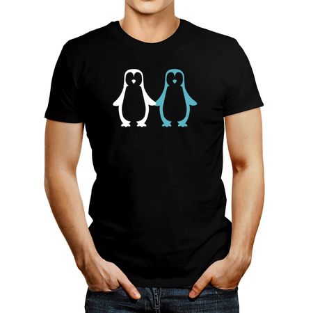 Polo de Hombre Idakoos Penguin Always Together Negro XL