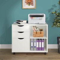 Archivador Moderno con Garruchas Luna Ventitas Home Blanco