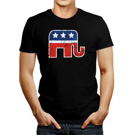 Polo de Hombre Idakoos Republican Party Elephant Negro XXL