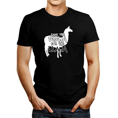 Polo de Hombre Idakoos Save The Drama For The Llama Negro S