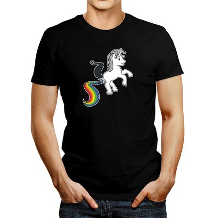 Polo de Hombre Idakoos Pooping Unicorn Negro XXL