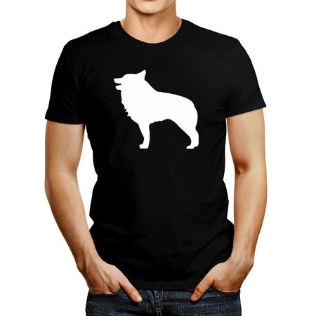 Polo de Hombre Idakoos Schipperke Silhouette Negro M