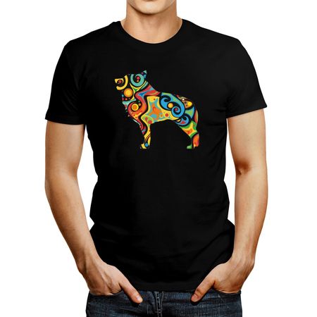 Polo de Hombre Idakoos Psychedelic Dog Negro S