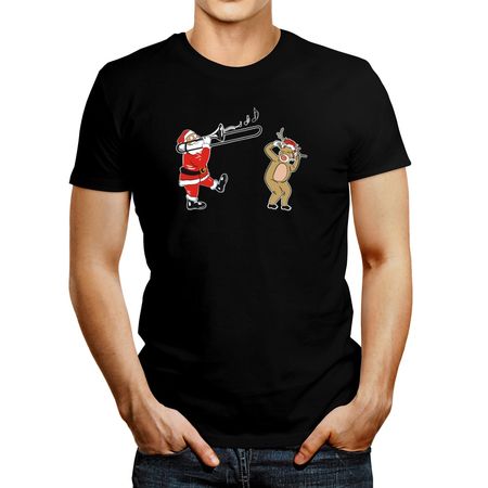 Polo de Hombre Idakoos Santa Plays Trombone Negro XS