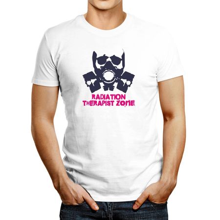 Polo de Hombre Idakoos Radiation Therapist Zone Gas Mask Blanco XXL