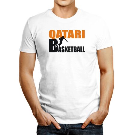 Polo de Hombre Idakoos Qatari Basketball Blanco XXL
