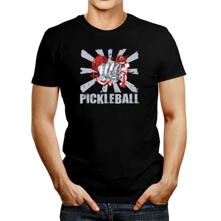 Polo de Hombre Idakoos Pickleball Fist Negro L