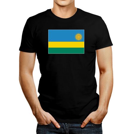 Polo de Hombre Idakoos Rwanda Flag Negro M