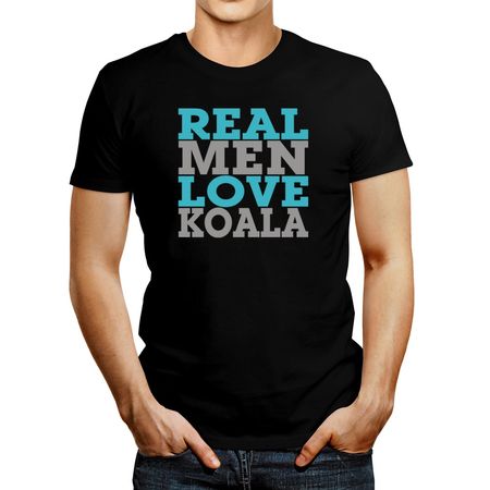 Polo de Hombre Idakoos Real Men Love Koala Negro XXL