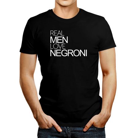Polo de Hombre Idakoos Real Men Love Negroni Negro XS