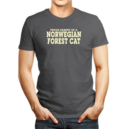 Polo de Hombre Idakoos Proud Parent Of A Norwegian Forest Cat Plateado M