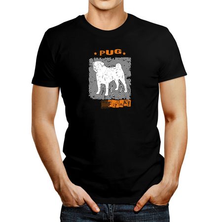 Polo de Hombre Idakoos Pug Freak ! Urban Style Negro XS