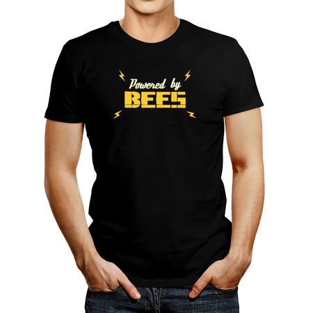 Polo de Hombre Idakoos Powered By Bees Negro XXXL