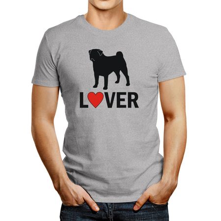 Polo de Hombre Idakoos Pug Lover Lovin Gris Oscuro XXL