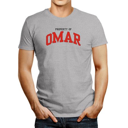 Polo de Hombre Idakoos Property Of Omar Upward Arc Style Gris Oscuro S