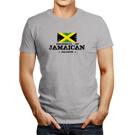 Polo de Hombre Idakoos Property Of Jamaican Nation Gris Oscuro L