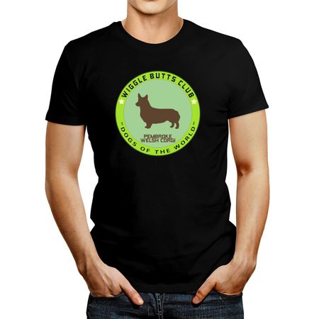 Polo de Hombre Idakoos Pembroke Welsh Corgiwiggle Butts Club Negro M