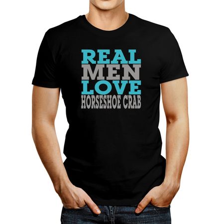 Polo de Hombre Idakoos Real Men Love Horseshoe Crab Negro XS