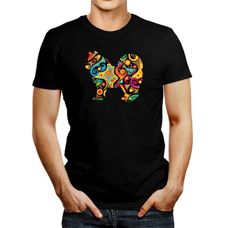 Polo de Hombre Idakoos Psychedelic Alaskan Klee Kai Negro XXL