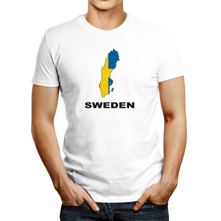 Polo de Hombre Idakoos Swedencountry Map Color Blanco L