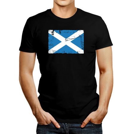 Polo de Hombre Idakoos Scotlandvintage Flag Negro XS