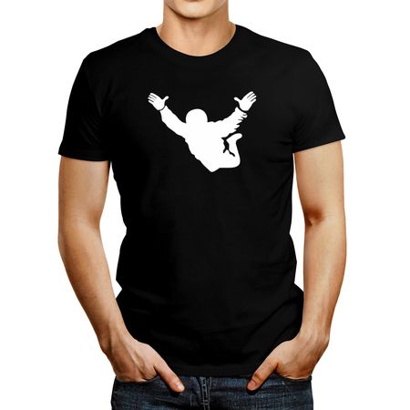 Polo de Hombre Idakoos Skydiving Free Fall Shadow Negro M