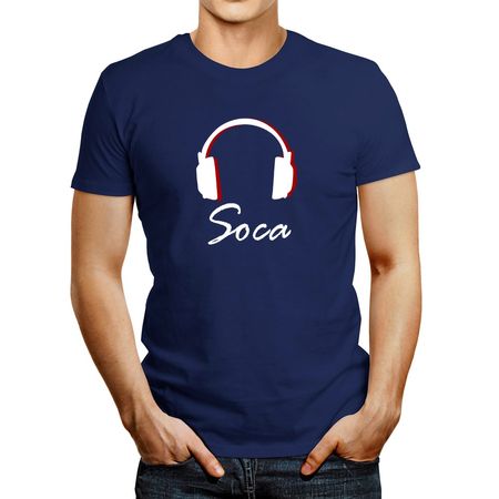 Polo de Hombre Idakoos Socaheadphones Azul Acero Claro XS