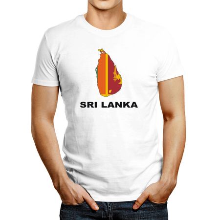 Polo de Hombre Idakoos Sri Lankacountry Map Color Blanco XL