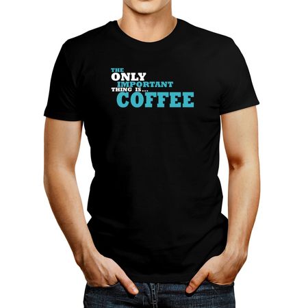 Polo de Hombre Idakoos The Only Important Thing Is. Coffee Negro Xxxl