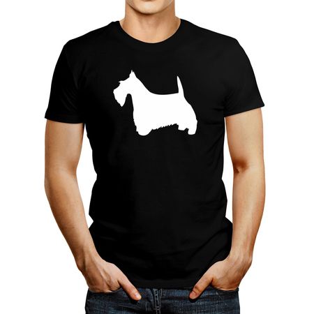 Polo de Hombre Idakoos Scottish Terrier Silhouette Negro XL