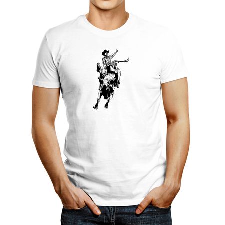 Polo de Hombre Idakoos Sport Bull Riding Blanco XL