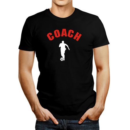 Polo de Hombre Idakoos Soccer Coach Negro S